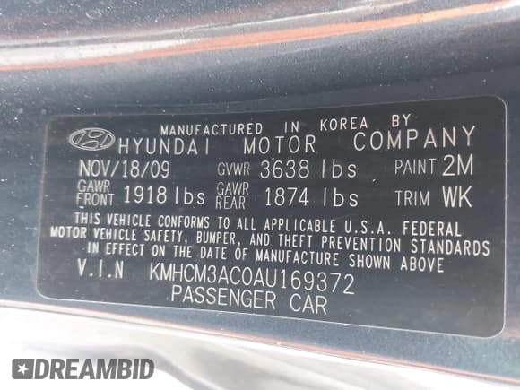 ✅ 2010 Hyundai Accent GS • VIN: KMHCM3AC0AU169372 • Лот: 42836663. Опубликован ранее на IAAI с пробегом 140 926 миль. Бесплатный доступ к архиву аукционных продаж из США и подробный отчёт об истории автомобиля на DreamBid. Изображение 9.