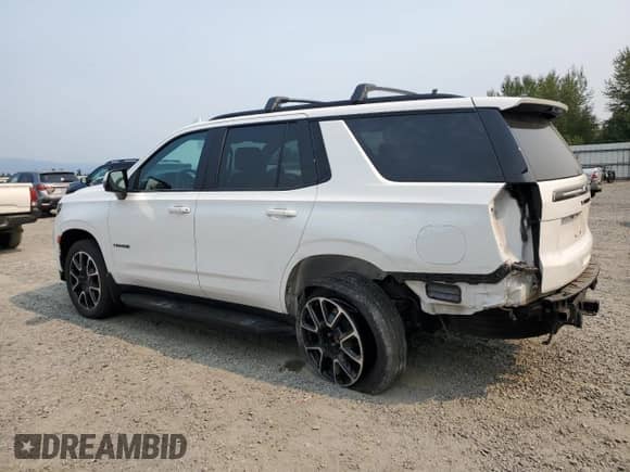 2022 Chevrolet Tahoe RST with VIN 1GNSKRKD7NR163133, listed as a Copart auction lot 70770885 with 51,680 mi miles and Salvage title. Bid and sale history available at DreamBid. Image 2.