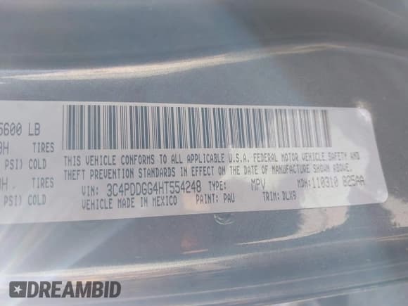 ✅ 2017 Dodge Journey Crossroad Plus • VIN: 3C4PDDGG4HT554248 • Lot: 43318804. Listed on IAAI with 145,930 mi. Free auction sales archive from the USA and detailed vehicle history report at DreamBid. Image 9.