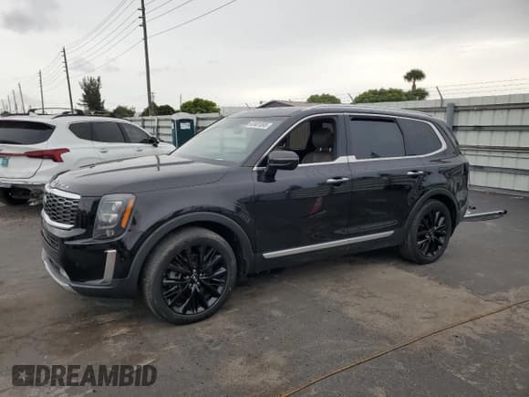✅ 2021 Kia Telluride SX • VIN: 5XYP5DHC6MG130001 • Лот: 63401895. Опубликован ранее на Copart с пробегом 66 987 миль. Бесплатный доступ к архиву аукционных продаж из США и подробный отчёт об истории автомобиля на DreamBid. Изображение 1.