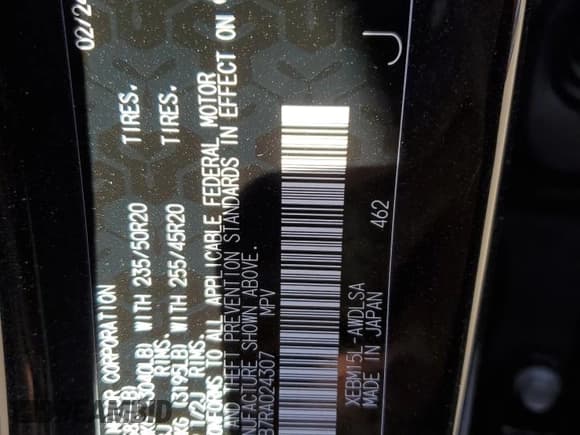 ✅ 2024 Lexus RZ 450e Premium • VIN: JTJAAAAB7RA024307 • Lot: 50384385. Listed on Copart with 3,952 mi. Free auction sales archive from the USA and detailed vehicle history report at DreamBid. Image 14.