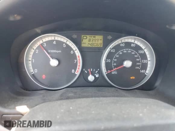 2009 Hyundai Accent Auto GLS с VIN KMHCN46C89U292408, выставлен на аукционе Copart как лот 67746554 с пробегом 148 069 миль миль и Списание • Salvage title. История ставок и продаж доступна на DreamBid. Изображение 9.