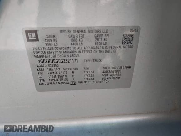 ✅ 2016 Chevrolet Silverado 2500HD Work Truck • VIN: 1GC2KUEG0GZ321171 • Лот: 42030973. Опубликован ранее на IAAI с пробегом 202 173 миль. Бесплатный доступ к архиву аукционных продаж из США и подробный отчёт об истории автомобиля на DreamBid. Изображение 9.