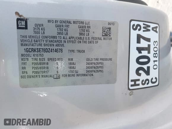 ✅ 2013 Chevrolet Silverado 1500 LT • VIN: 1GCRKSE78DZ414678 • Лот: 43411420. Опубликован ранее на IAAI с пробегом 117 765 миль. Бесплатный доступ к архиву аукционных продаж из США и подробный отчёт об истории автомобиля на DreamBid. Изображение 9.