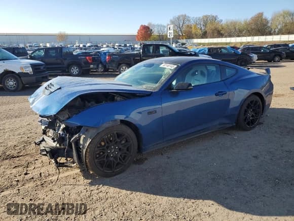 ✅ 2024 Ford Mustang GT Premium • VIN: 1FA6P8CF2R5415346 • Lot: 90146145. Listed on Copart with 17,957 mi. Free auction sales archive from the USA and detailed vehicle history report at DreamBid. Image 1.