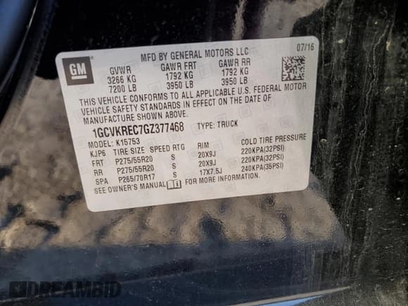 ✅ 2016 Chevrolet Silverado 1500 LT • VIN: 1GCVKREC7GZ377468 • Лот: 66308644. Опубликован ранее на Copart с пробегом 144 832 миль. Бесплатный доступ к архиву аукционных продаж из США и подробный отчёт об истории автомобиля на DreamBid. Изображение 14.