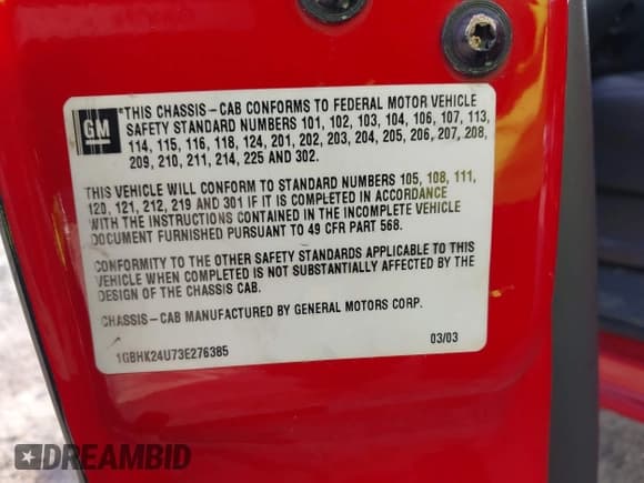 ✅ 2003 Chevrolet Silverado 2500HD • VIN: 1GBHK24U73E276385 • Лот: 42116567. Опубликован ранее на IAAI с пробегом 20 267 миль. Бесплатный доступ к архиву аукционных продаж из США и подробный отчёт об истории автомобиля на DreamBid. Изображение 9.