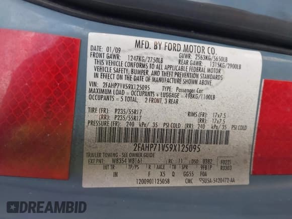 ✅ 2009 Ford Police Interceptor • VIN: 2FAHP71V59X125095 • Lot: 43061788. Wystawiony na IAAI z przebiegiem Nie podano. Bezpłatny archiwum sprzedaży aukcyjnych z USA i szczegółowy raport historii pojazdu na DreamBid. Zdjęcie 9.