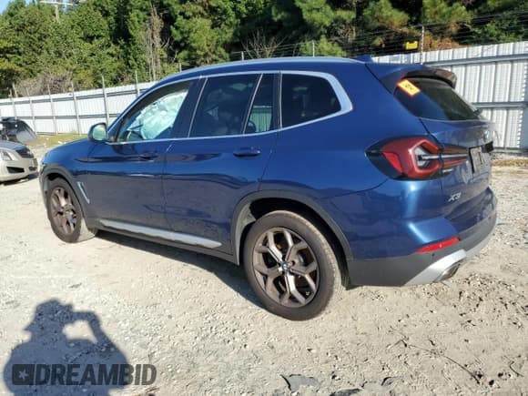 ✅ 2022 BMW X3 xDrive30i • VIN: 5UX53DP03N9K84624 • Lot: 84047545. Wystawiony na Copart z przebiegiem Nie podano. Bezpłatny archiwum sprzedaży aukcyjnych z USA i szczegółowy raport historii pojazdu na DreamBid. Zdjęcie 2.