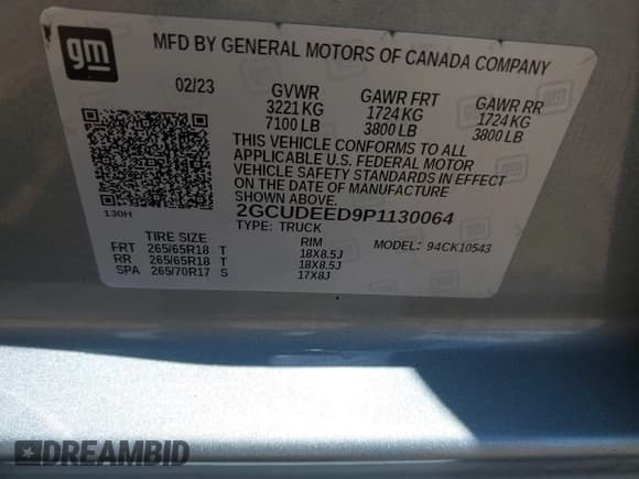 ✅ 2023 Chevrolet Silverado 1500 RST • VIN: 2GCUDEED9P1130064 • Лот: 42886284. Опубликован ранее на IAAI с пробегом 26 700 миль. Бесплатный доступ к архиву аукционных продаж из США и подробный отчёт об истории автомобиля на DreamBid. Изображение 9.