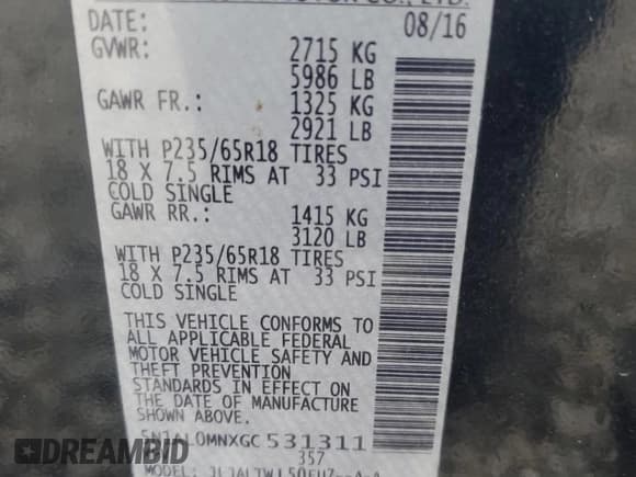 ✅ 2016 Infiniti QX60 • VIN: 5N1AL0MNXGC531311 • Lot: 82303135. Listed on Copart with 110,653 mi. Free auction sales archive from the USA and detailed vehicle history report at DreamBid. Image 13.