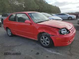 2005 Hyundai Accent GLS with VIN KMHCG35C45U359201, listed as a Copart auction lot 49072705 with 93,299 mi miles and Non repairable. Bid and sale history available at DreamBid. Image 4.