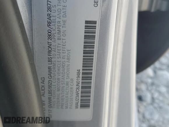 ✅ 2018 Audi A7 Prestige • VIN: WAU23AFC8JN019484 • Lot: 64935625. Listed on Copart with 77,990 mi. Free auction sales archive from the USA and detailed vehicle history report at DreamBid. Image 12.