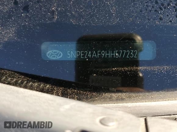 ✅ 2017 Hyundai Sonata 2.4L • VIN: 5NPE24AF9HH577232 • Lot: 86106735. Listed on Copart with 168,995 mi. Free auction sales archive from the USA and detailed vehicle history report at DreamBid. Image 12.