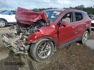 2017 Hyundai Santa Fe 2.4L z VIN 5XYZU3LB6HG471750, wystawiony jako Copart lot #81209935 z przebiegiem Nie podano mil oraz Szkoda całkowita • Salvage title. Historia ofert i sprzedaży dostępna na DreamBid. Obrazek 1.