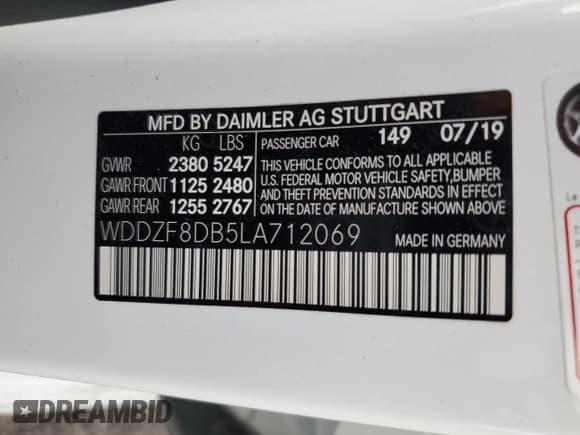 ✅ 2020 Mercedes-Benz E 350 • VIN: WDDZF8DB5LA712069 • Лот: 92316055. Опубликован ранее на Copart с пробегом 39 081 миль. Бесплатный доступ к архиву аукционных продаж из США и подробный отчёт об истории автомобиля на DreamBid. Изображение 12.