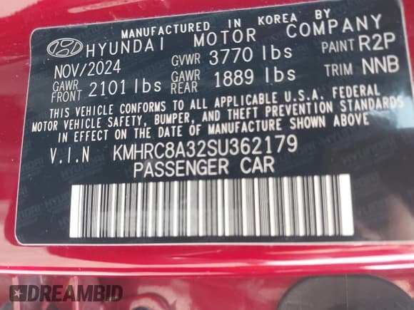 ✅ 2025 Hyundai Venue SEL • VIN: KMHRC8A32SU362179 • Lot: 43604943. Listed on IAAI with 7,803 mi. Free auction sales archive from the USA and detailed vehicle history report at DreamBid. Image 9.