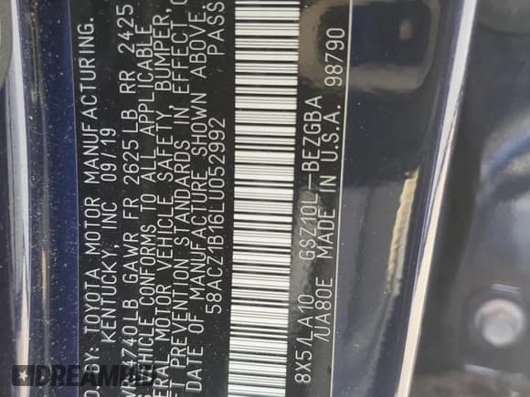 ✅ 2020 Lexus ES 350 Ultra Luxury • VIN: 58ACZ1B16LU052992 • Лот: 64736705. Опубликован ранее на Copart с пробегом 87 083 миль. Бесплатный доступ к архиву аукционных продаж из США и подробный отчёт об истории автомобиля на DreamBid. Изображение 13.