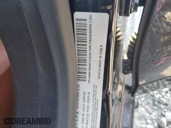 ✅ 2015 Maserati Ghibli • VIN: ZAM57XSA9F1152535 • Lot: 80679685. Wystawiony na Copart z przebiegiem 149 785 mil. Bezpłatny archiwum sprzedaży aukcyjnych z USA i szczegółowy raport historii pojazdu na DreamBid. Zdjęcie 12.