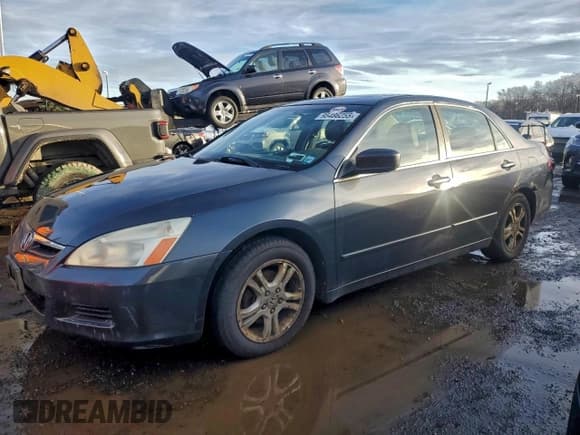 ✅ 2007 Honda Accord EX-L • VIN: 1HGCM56837A228687 • Lot: 95486255. Listed on Copart with 152,081 mi. Free auction sales archive from the USA and detailed vehicle history report at DreamBid. Image 1.