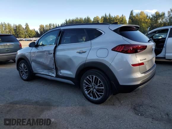 2021 Hyundai Tucson Limited with VIN KM8J3CAL1MU380871, listed as a Copart auction lot 82247005 with 27,227 mi miles and Salvage title. Bid and sale history available at DreamBid. Image 2.