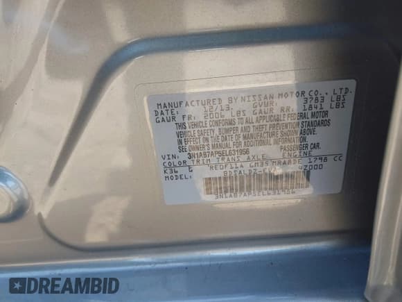 ✅ 2014 Nissan Sentra S • VIN: 3N1AB7AP5EL631956 • Lot: 42039021. Wystawiony na IAAI z przebiegiem 105 241 mil. Bezpłatny archiwum sprzedaży aukcyjnych z USA i szczegółowy raport historii pojazdu na DreamBid. Zdjęcie 9.