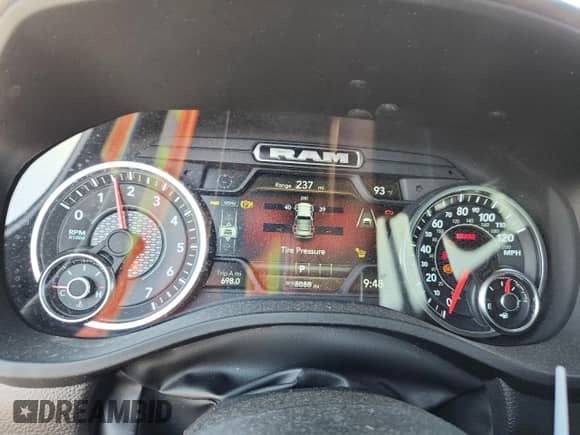 2025 Ram 1500 Big Horn with VIN 1C6SRFFPXSN607297, listed as a Copart auction lot 62687315 with 8,088 mi miles and Salvage title. Bid and sale history available at DreamBid. Image 9.