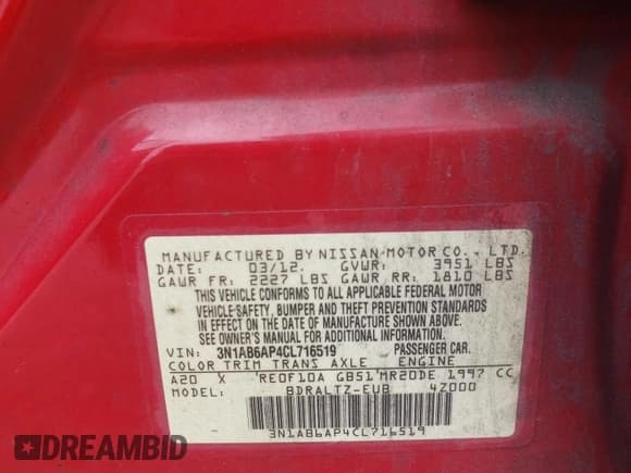 ✅ 2012 Nissan Sentra S • VIN: 3N1AB6AP4CL716519 • Лот: 54111085. Опубликован ранее на Copart с пробегом 237 618 миль. Бесплатный доступ к архиву аукционных продаж из США и подробный отчёт об истории автомобиля на DreamBid. Изображение 13.