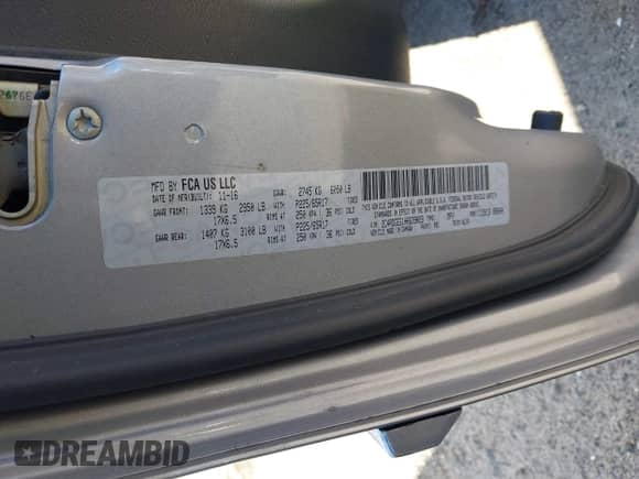 2017 Dodge Grand Caravan GT с VIN 2C4RDGEG1HR639029, выставлен на аукционе IAAI как лот 43488066 с пробегом Не указан миль и . История ставок и продаж доступна на DreamBid. Изображение 9.