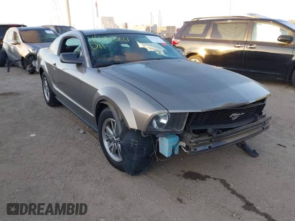 2005 Ford Mustang Deluxe z VIN 1ZVFT80N855119319, wystawiony jako IAAI lot #43340661 z przebiegiem 106 385 mil mil oraz . Historia ofert i sprzedaży dostępna na DreamBid. Obrazek 1.