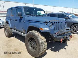 ✅ 2022 Jeep Wrangler Unlimited Sahara • VIN: 1C4HJXEN1NW262546 • Lot: 41975925. Listed on IAAI with 17,994 mi. Free auction sales archive from the USA and detailed vehicle history report at DreamBid. Image 1.