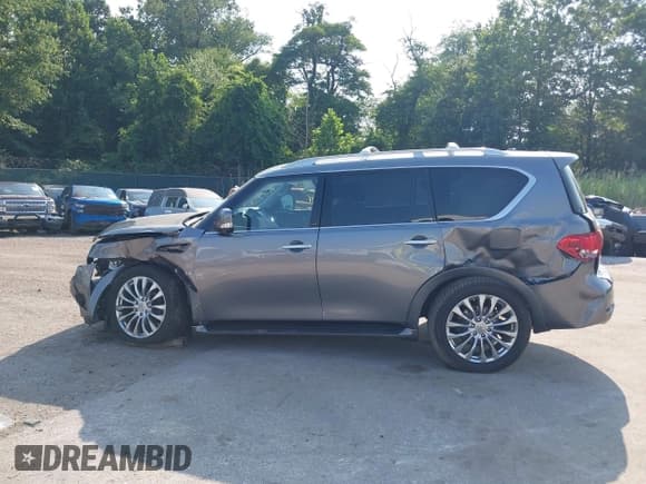 ✅ 2015 Infiniti QX80 • VIN: JN8AZ2NC0F9371502 • Lot: 42459615. Listed on IAAI with 106,913 mi. Free auction sales archive from the USA and detailed vehicle history report at DreamBid. Image 14.