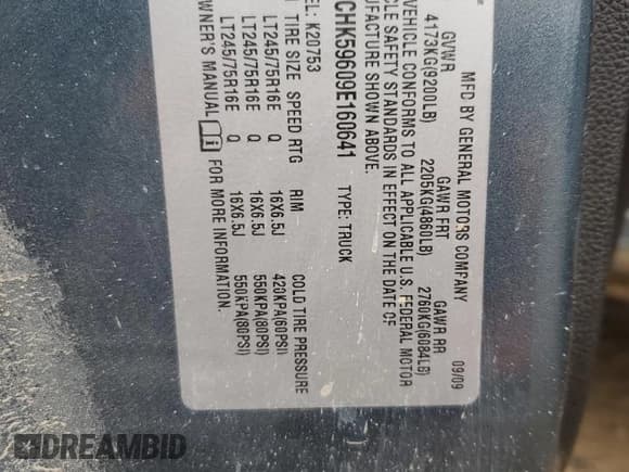 ✅ 2009 Chevrolet Silverado 2500HD LT • VIN: 1GCHK59609E160641 • Лот: 80212874. Опубликован ранее на Copart с пробегом 388 897 миль. Бесплатный доступ к архиву аукционных продаж из США и подробный отчёт об истории автомобиля на DreamBid. Изображение 12.