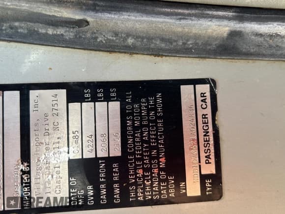 ✅ 1985 Mercedes-Benz SL • VIN: WDB1070421A024836 • Лот: 65992485. Опубликован ранее на Copart с пробегом 80 457 миль. Бесплатный доступ к архиву аукционных продаж из США и подробный отчёт об истории автомобиля на DreamBid. Изображение 10.