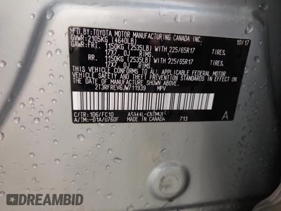 ✅ 2018 Toyota RAV4 XLE • VIN: 2T3RFREV6JW711939 • Лот: 80087645. Опубликован ранее на Copart с пробегом 125 220 миль. Бесплатный доступ к архиву аукционных продаж из США и подробный отчёт об истории автомобиля на DreamBid. Изображение 13.