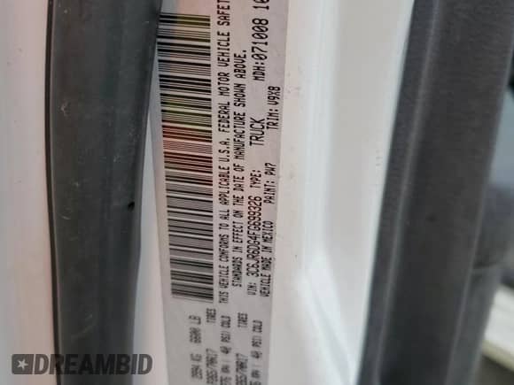 2015 Ram 1500 Tradesman with VIN 3C6JR6DG4FG699326, listed as a Copart auction lot 78743114 with Not provided miles and Salvage title. Bid and sale history available at DreamBid. Image 12.