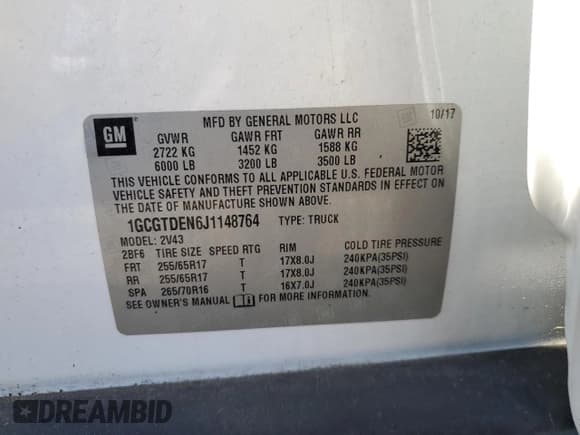 ✅ 2018 Chevrolet Colorado 4WD Z71 • VIN: 1GCGTDEN6J1148764 • Лот: 63839505. Опубликован ранее на Copart с пробегом 117 415 миль. Бесплатный доступ к архиву аукционных продаж из США и подробный отчёт об истории автомобиля на DreamBid. Изображение 14.