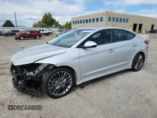 ✅ 2018 Hyundai Elantra Sport • VIN: KMHD04LB9JU545867 • Lot: 85751145. Listed on Copart with 93,632 mi. Free auction sales archive from the USA and detailed vehicle history report at DreamBid. Image 1.