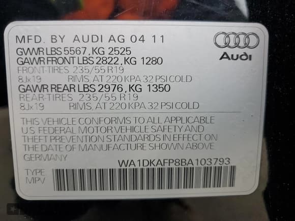 ✅ 2011 Audi Q5 Premium Plus • VIN: WA1DKAFP8BA103793 • Lot: 90916455. Wystawiony na Copart z przebiegiem 159 560 mil. Bezpłatny archiwum sprzedaży aukcyjnych z USA i szczegółowy raport historii pojazdu na DreamBid. Zdjęcie 12.