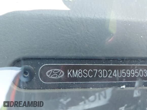 ✅ 2004 Hyundai Santa Fe GLS • VIN: KM8SC73D24U599503 • Lot: 43200700. Listed on IAAI with 179,315 mi. Free auction sales archive from the USA and detailed vehicle history report at DreamBid. Image 12.