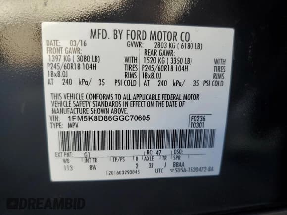 ✅ 2016 Ford Explorer XLT • VIN: 1FM5K8D86GGC70605 • Lot: 80029755. Wystawiony na Copart z przebiegiem 164 965 mil. Bezpłatny archiwum sprzedaży aukcyjnych z USA i szczegółowy raport historii pojazdu na DreamBid. Zdjęcie 13.