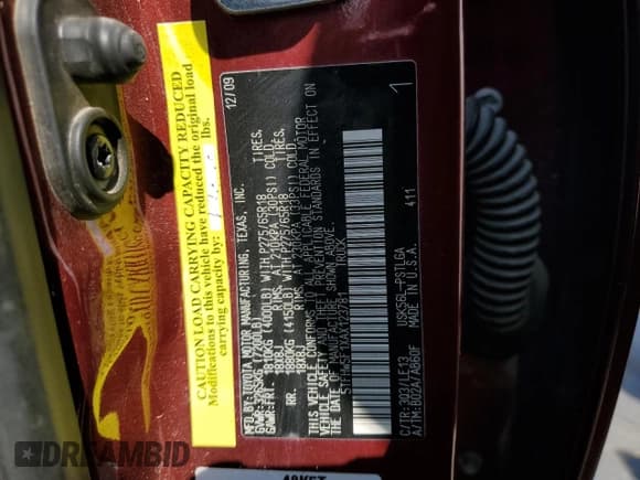 ✅ 2010 Toyota Tundra Limited • VIN: 5TFHW5F1XAX123781 • Lot: 56399345. Wystawiony na Copart z przebiegiem 143 445 mil. Bezpłatny archiwum sprzedaży aukcyjnych z USA i szczegółowy raport historii pojazdu na DreamBid. Zdjęcie 13.