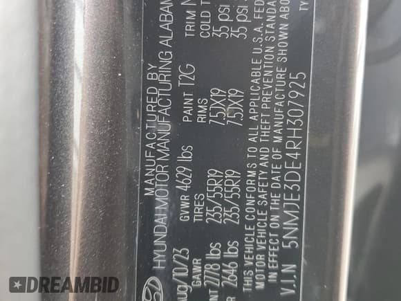 ✅ 2024 Hyundai Tucson Limited • VIN: 5NMJE3DE4RH307925 • Lot: 70448914. Wystawiony na Copart z przebiegiem 9 690 mil. Bezpłatny archiwum sprzedaży aukcyjnych z USA i szczegółowy raport historii pojazdu na DreamBid. Zdjęcie 16.