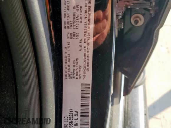 2025 Ram 1500 Rebel z VIN 1C6SRFLP0SN652317, wystawiony jako Copart lot #80951075 z przebiegiem 8 133 mil mil oraz Szkoda całkowita • Salvage title. Historia ofert i sprzedaży dostępna na DreamBid. Obrazek 12.