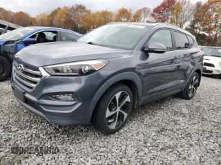 2016 Hyundai Tucson Limited z VIN KM8J3CA20GU024438, wystawiony jako Copart lot #91432275 z przebiegiem 96 841 mil mil oraz Czysty tytuł • Clean title. Historia ofert i sprzedaży dostępna na DreamBid. Obrazek 1.