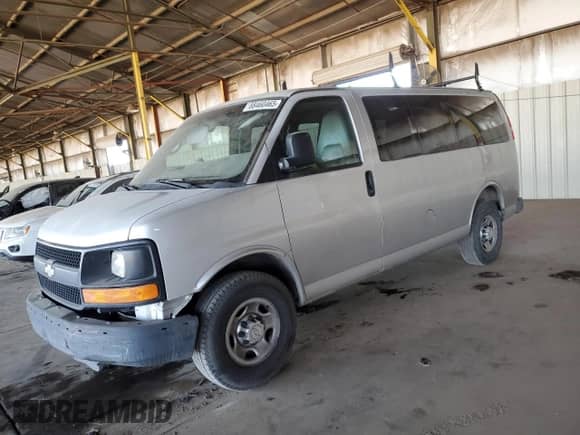 2010 Chevrolet Express Passenger LS with VIN 1GAZGPDG0A1167157, listed as a Copart auction lot 88460465 with 166,141 mi miles and Salvage title. Bid and sale history available at DreamBid. Image 1.