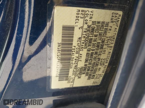 ✅ 2012 Nissan Versa S • VIN: 3N1BC1CPXCK244415 • Lot: 43246219. Listed on IAAI with 65,051 mi. Free auction sales archive from the USA and detailed vehicle history report at DreamBid. Image 9.