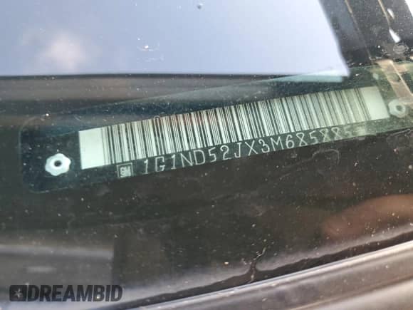 2003 Chevrolet Malibu z VIN 1G1ND52JX3M685885, wystawiony jako Copart lot #86604084 z przebiegiem 136 007 mil mil oraz Szkoda całkowita • Salvage title. Historia ofert i sprzedaży dostępna na DreamBid. Obrazek 12.