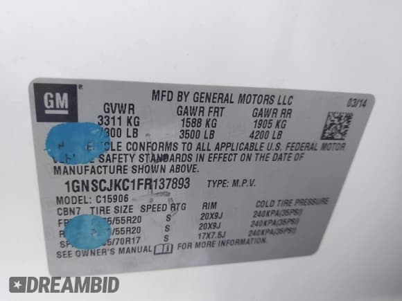 ✅ 2015 Chevrolet Suburban LT • VIN: 1GNSCJKC1FR137893 • Lot: 42602438. Wystawiony na IAAI z przebiegiem 157 441 mil. Bezpłatny archiwum sprzedaży aukcyjnych z USA i szczegółowy raport historii pojazdu na DreamBid. Zdjęcie 9.