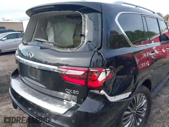 ✅ 2018 Infiniti QX80 • VIN: JN8AZ2NF8J9663076 • Lot: 40977387. Listed on IAAI with 115,395 mi. Free auction sales archive from the USA and detailed vehicle history report at DreamBid. Image 17.